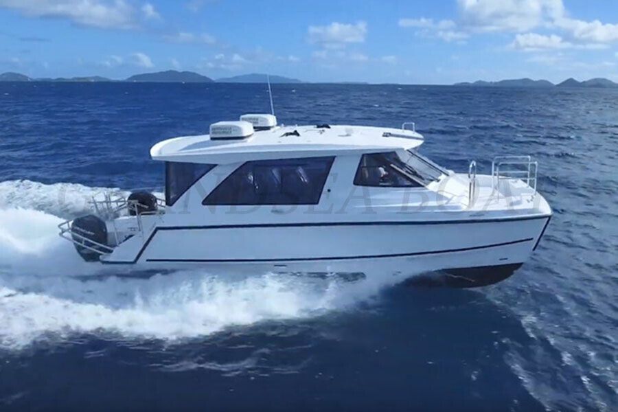 China 38ft Catamaran 30 Passenger FRP Catamaran Ferry Boat for Sale