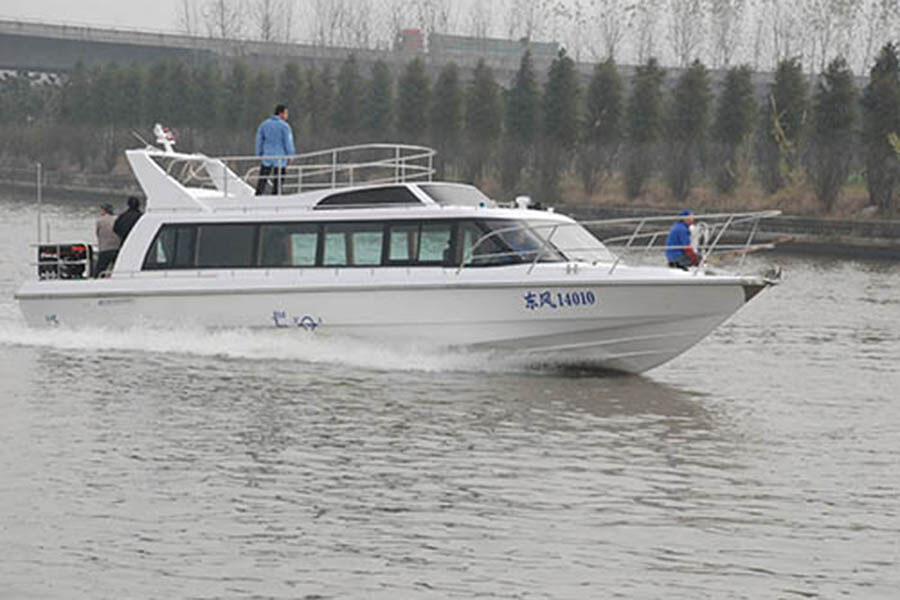 Grandsea 13.8m/32seats Fiberglass Outboard Engine Speed Passenger Boat for Sale