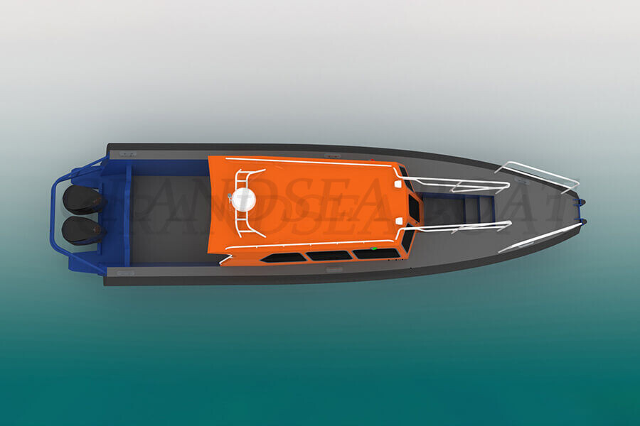 Grandsea China Made 11.6m Cheap Price Aluminum Marine Pilot Boat for sale