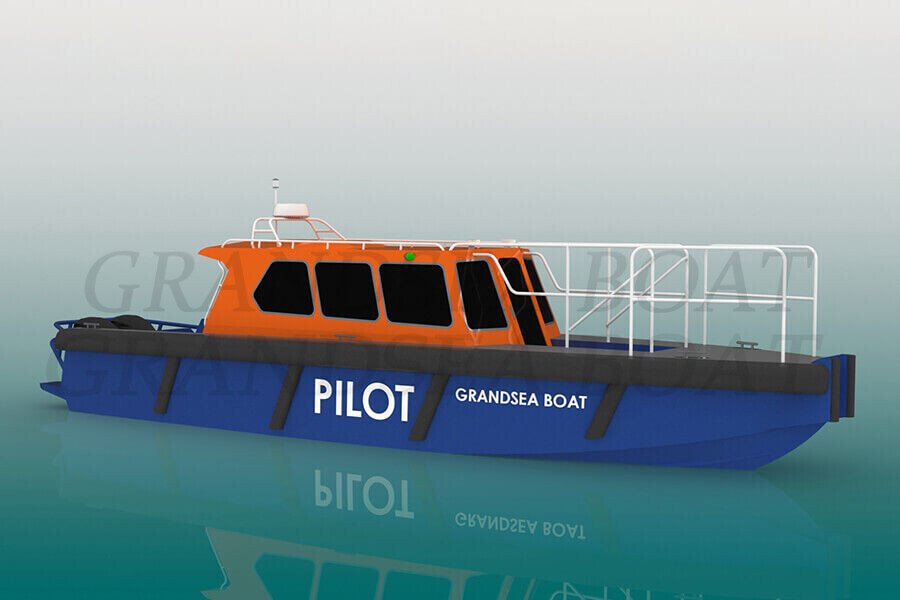 Grandsea China Made 11.6m Cheap Price Aluminum Marine Pilot Boat for sale