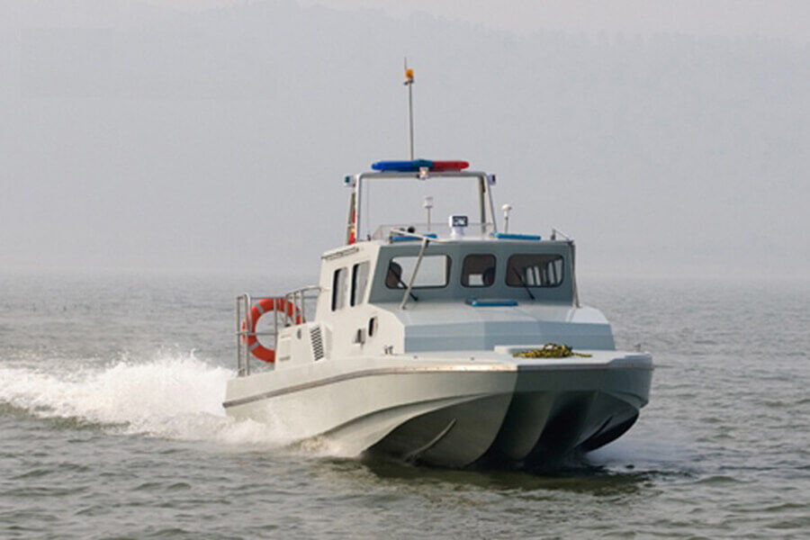 Grandsea Boat 12m Fiberglass Wave-suppression Trimaran Patrol Boat For Sale