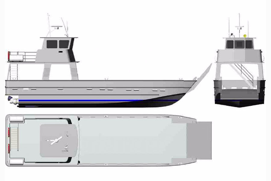8.8m 29ft Aluminum Landing Craft Boats for Sale