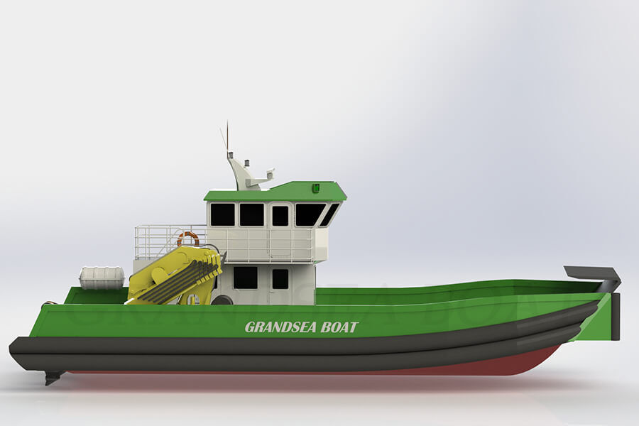 18m Aluminum Landing Craft Multi-purpose Work Barge Boat for Sale