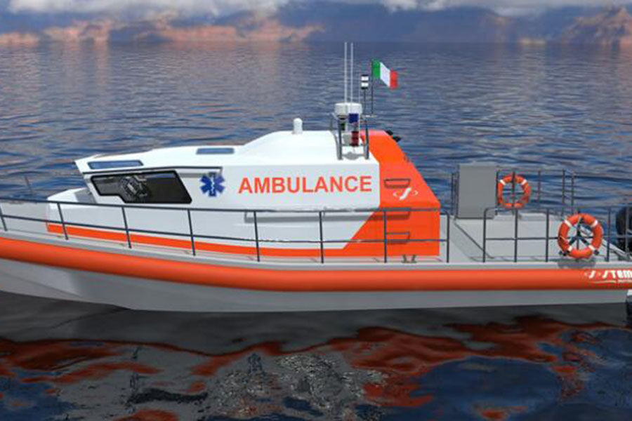 Grandsea  38ft FRP Rescue And Ambulance Boat for Sale