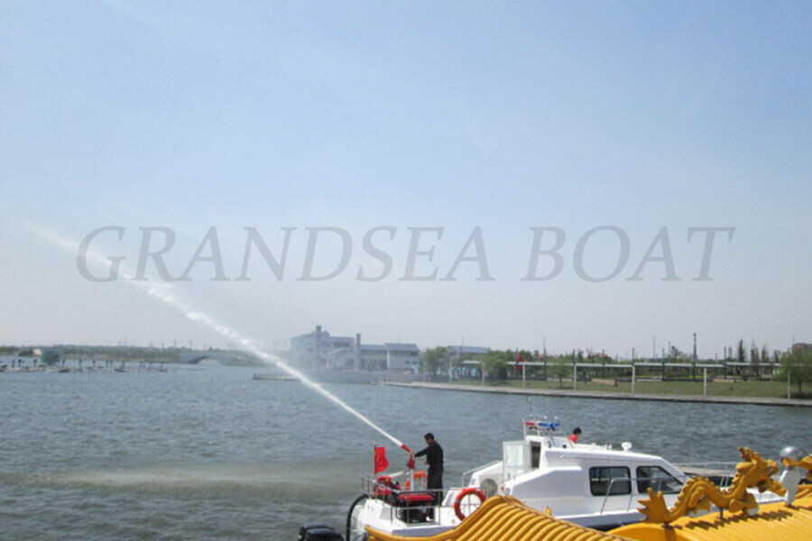 Grandsea 40-41ft FRP Fast Fire Rescue Boat with Outboard Engine for sale