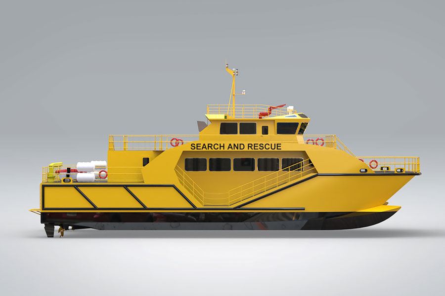 China 100 Ft/30m Marintime Ambulance/fire Fighting/search And Rescue Catamaran Work Vessel for Sale