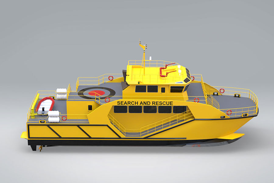 China 100 Ft/30m Marintime Ambulance/fire Fighting/search And Rescue Catamaran Work Vessel for Sale