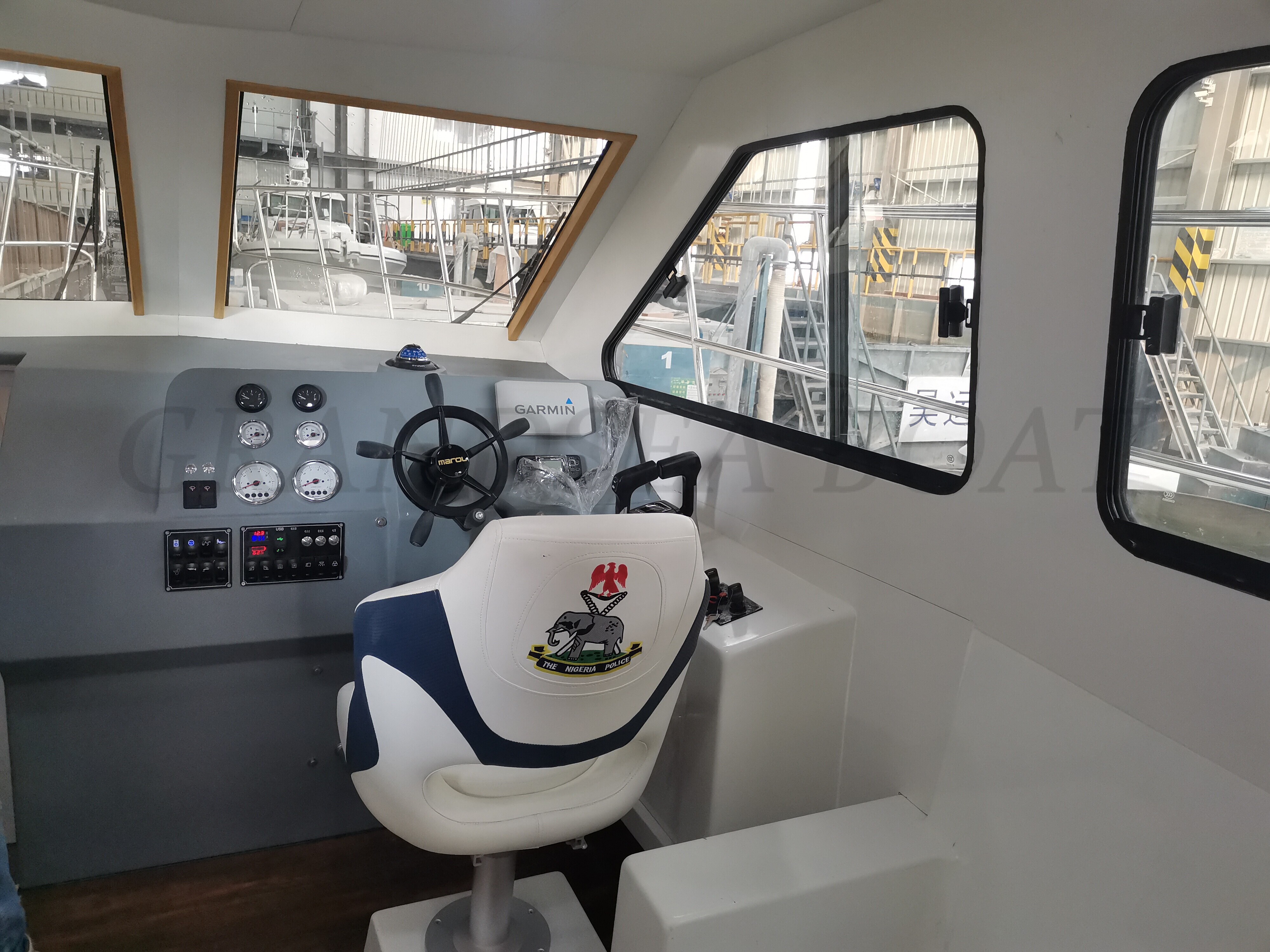 Grandsea 12m FRP Material Outboard Engine Patrol Boat For Sale 