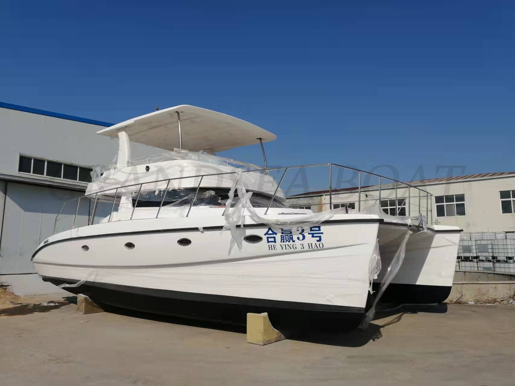 Grandsea 41ft FRP Luxury Sightseeing Catamaran House Pleasure Yacht for sale