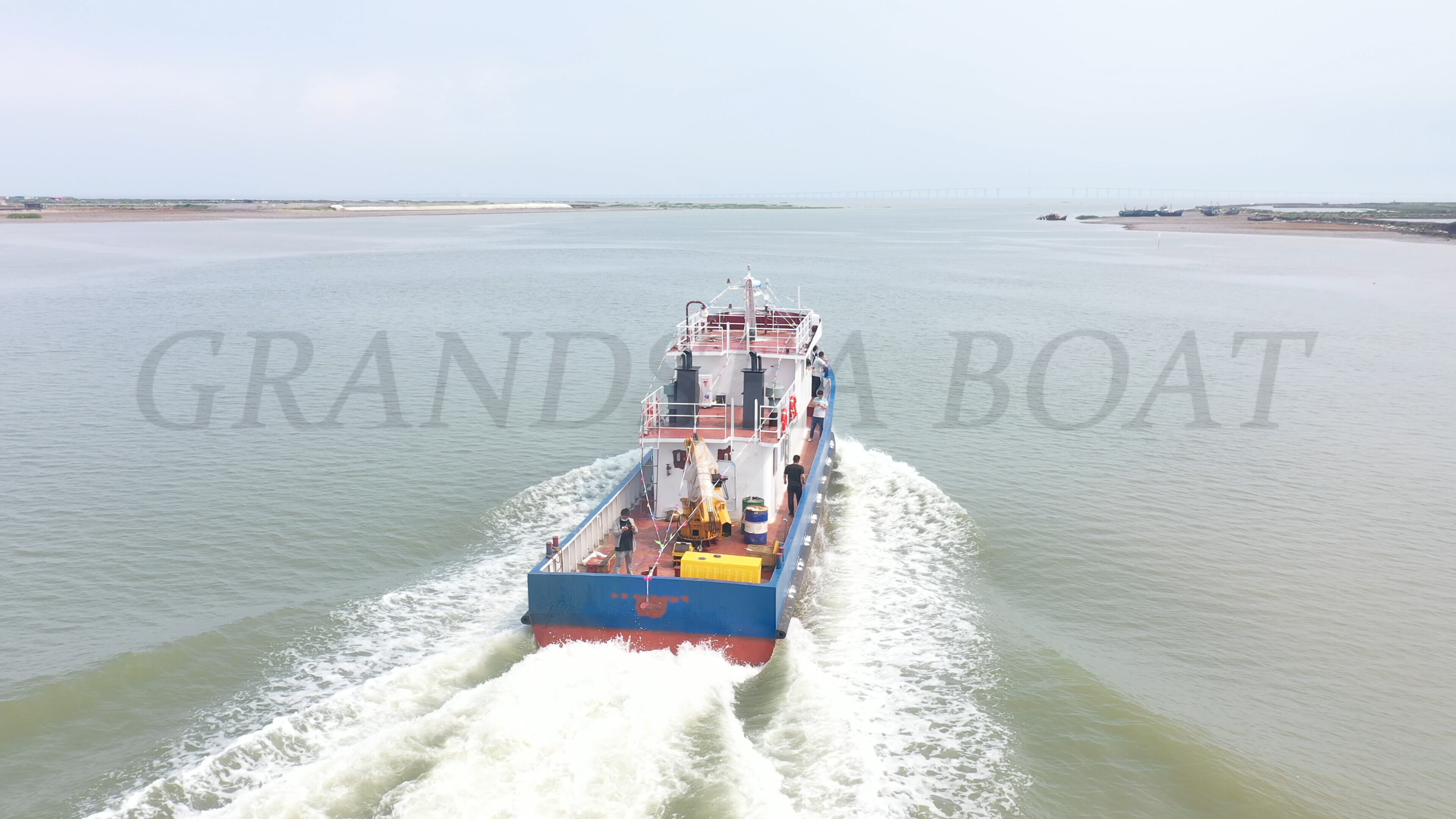 Grandsea 24m Steel Material Crane Barge Survey Work Boat for sale