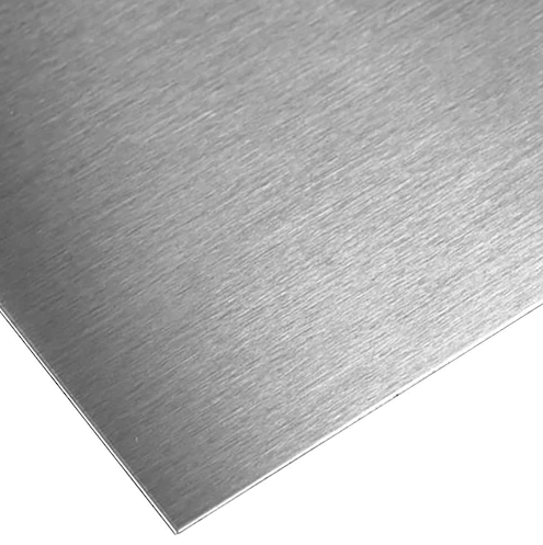 Brushed aluminum plate