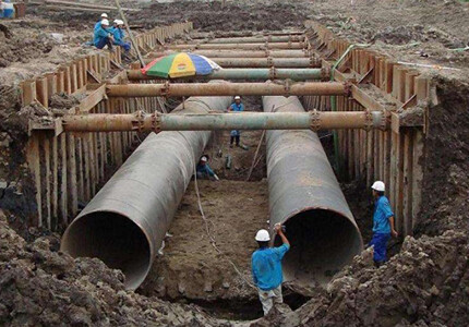 Construction and storage method of anticorrosive steel pipe Construction and storage method of anticorrosive steel pipe