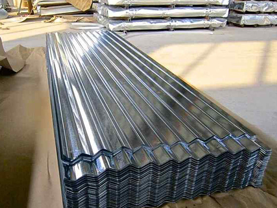 Galvanized corrugated steel sheet
