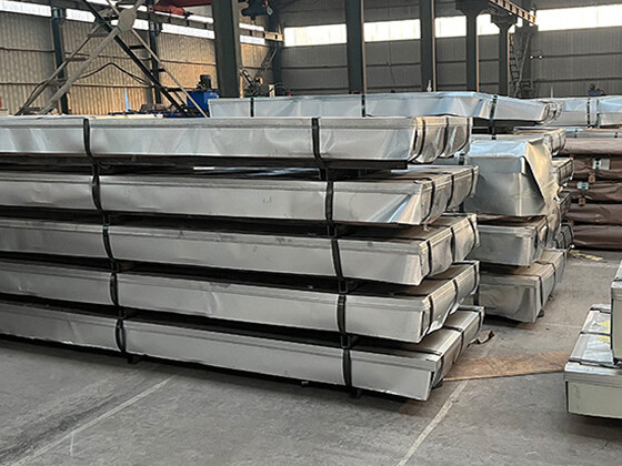 Galvanized corrugated steel sheet