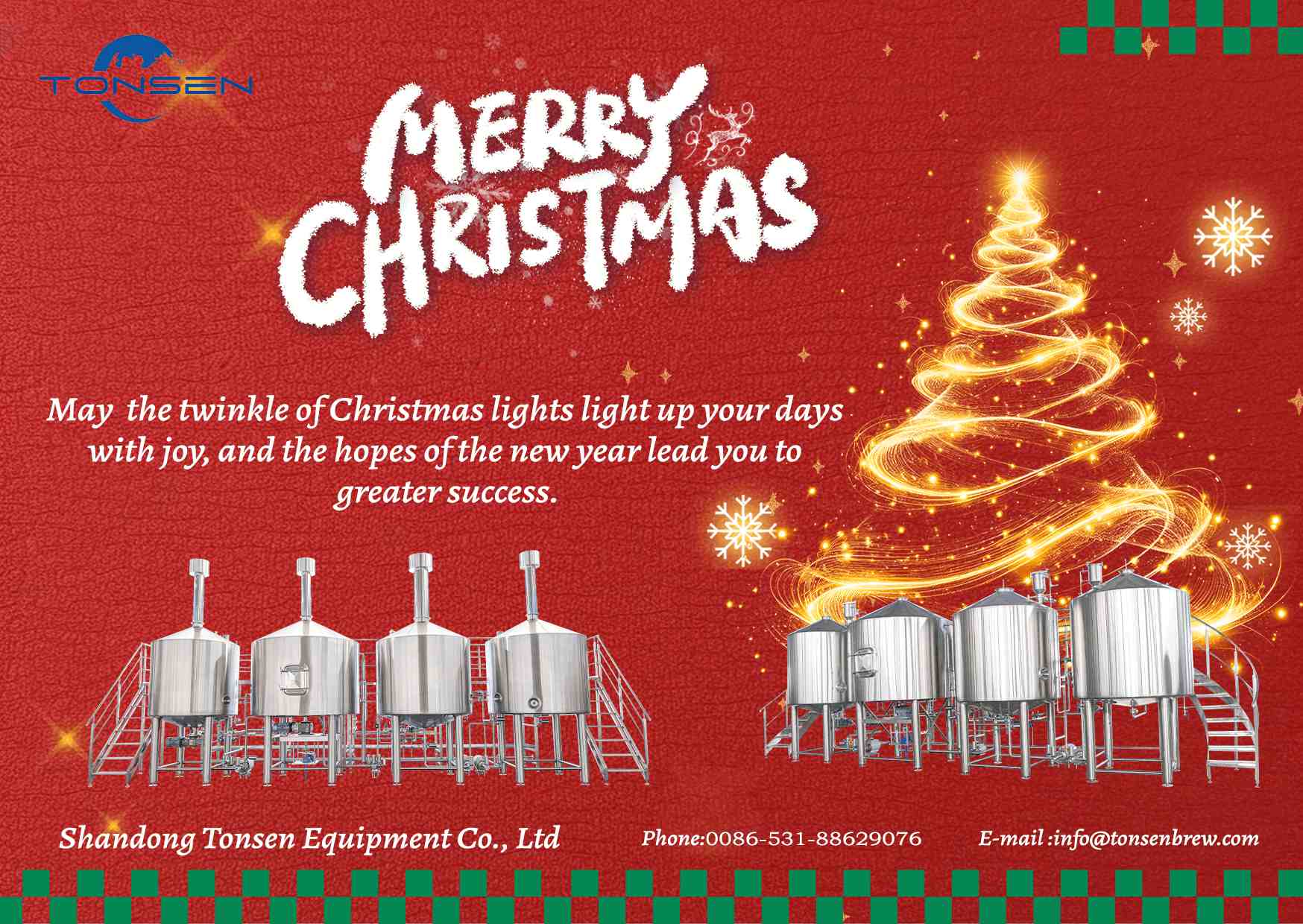 Feliz Navidad | Prepara tus sabores festivos con equipo profesional para elaborar cerveza.