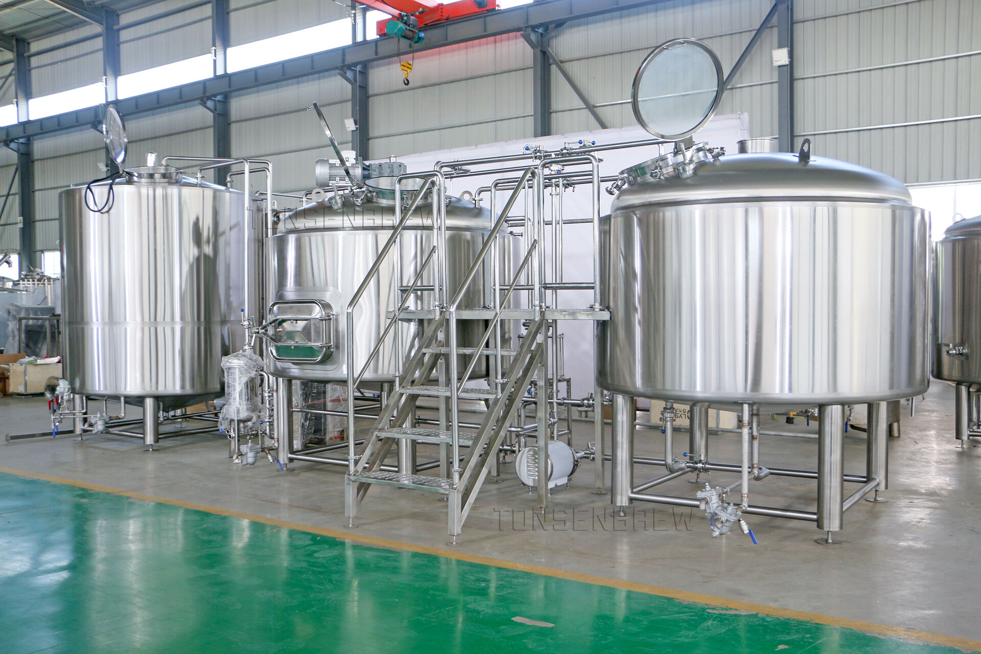 ¡El equipo completo de cervecería Tonsen-2000L está listo para enviarse a EE. UU.!