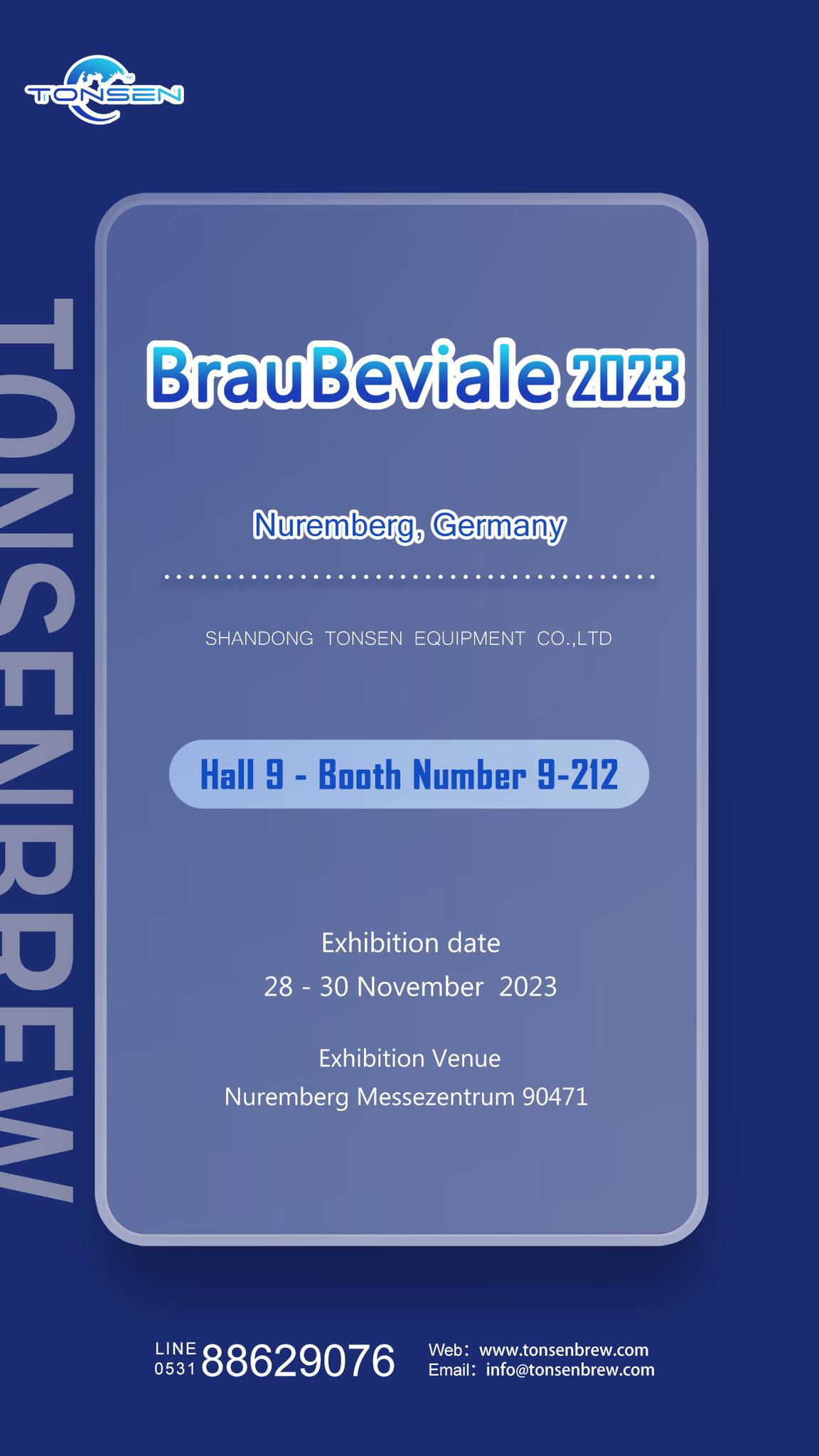 Tonsen estará en el pabellón 9, stand 212 y esperamos verlo.