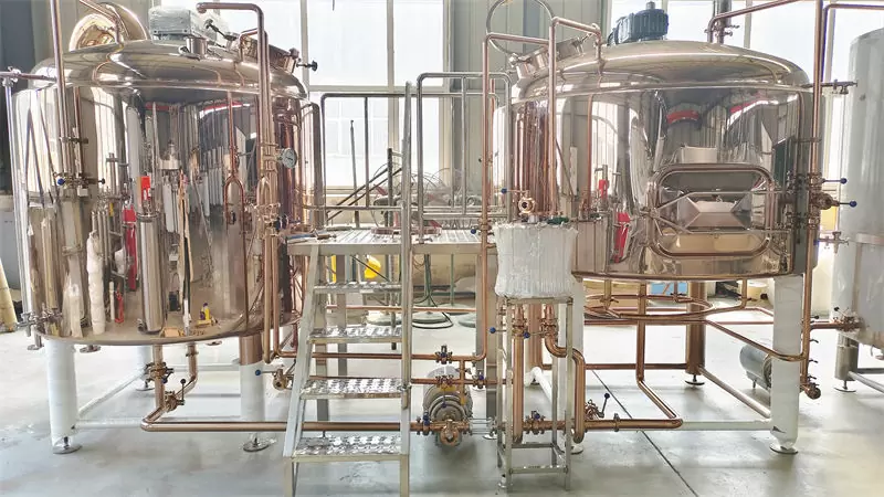 Cervecería de cobre de dos recipientes 1000L
