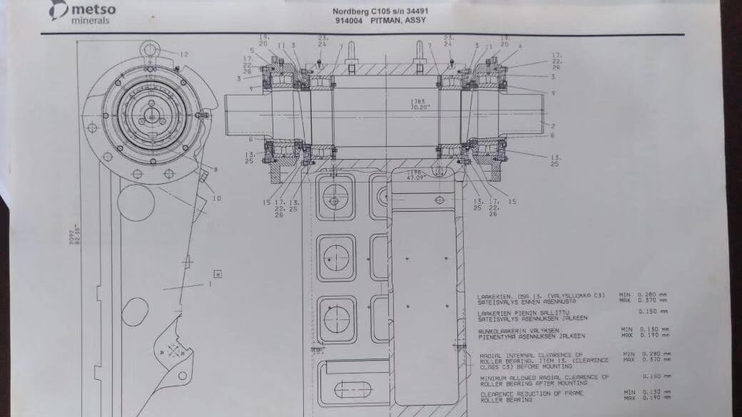 metso bearing