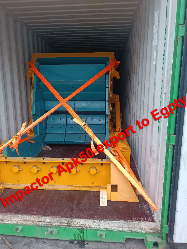 Brand new Apk50 Export to Egpty. The Impactor rotary size :1.3*1.3 meter , motor :200 kw , capacity 200 Ton/hour 