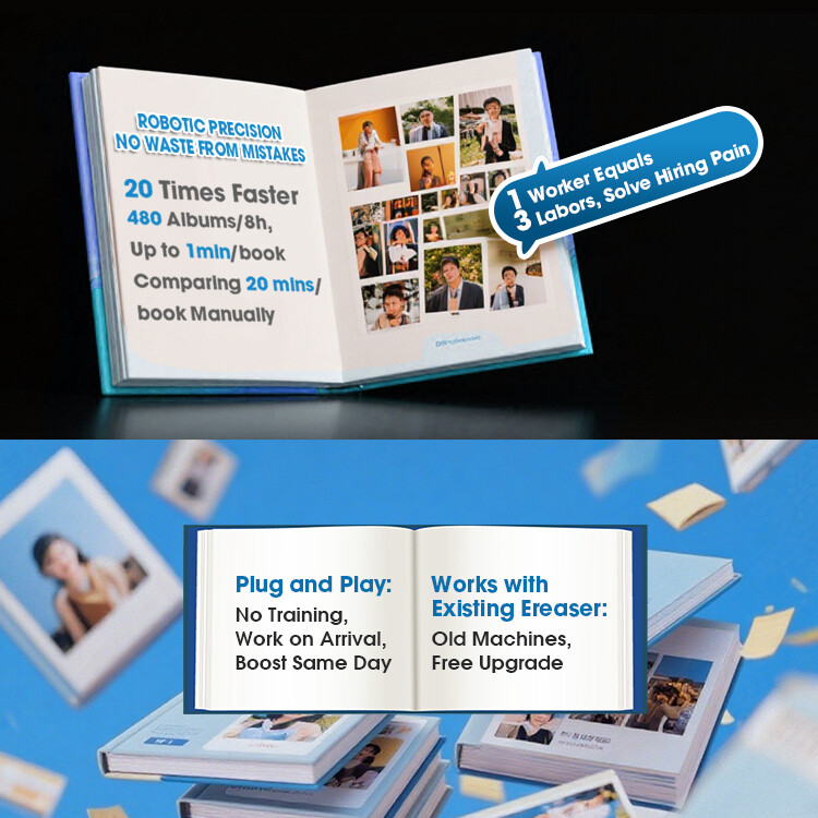 Máquina automática de encuadernación de álbumes