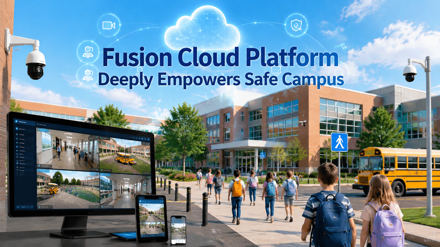 Fusion Cloud Platform Deeply Empowers Safe Campus: JOVISION Sets a New Benchmark for City, District, and School Three-Tier Video Convergence and Multi-Level Cascading