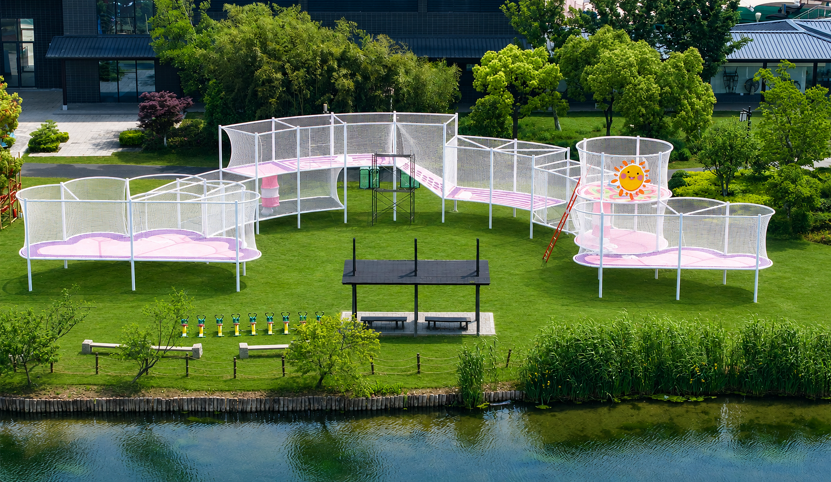 Lakeside Cloud Rope & Net Playground | Weaving Childhood Fun into Nature—A One-Stop, Trending New Landmark for Non-Motorized Play