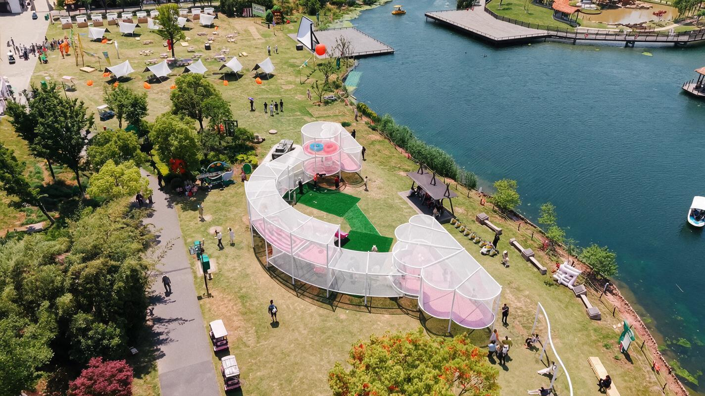Lakeside Cloud Rope & Net Playground | Weaving Childhood Fun into Nature—A One-Stop, Trending New Landmark for Non-Motorized Play