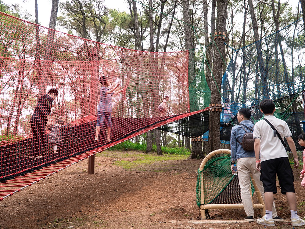 Breaking Free from the Homogenization of Amusement Parks | Tree Trampolines Create Attractive Family-Friendly Experiences