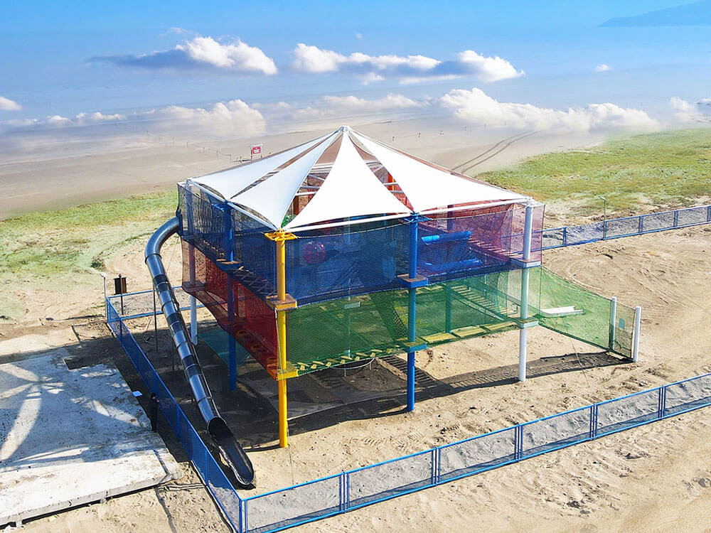 Zhoushan Daishan Lulan Qingsha Scenic Spot Rope Net Paradise