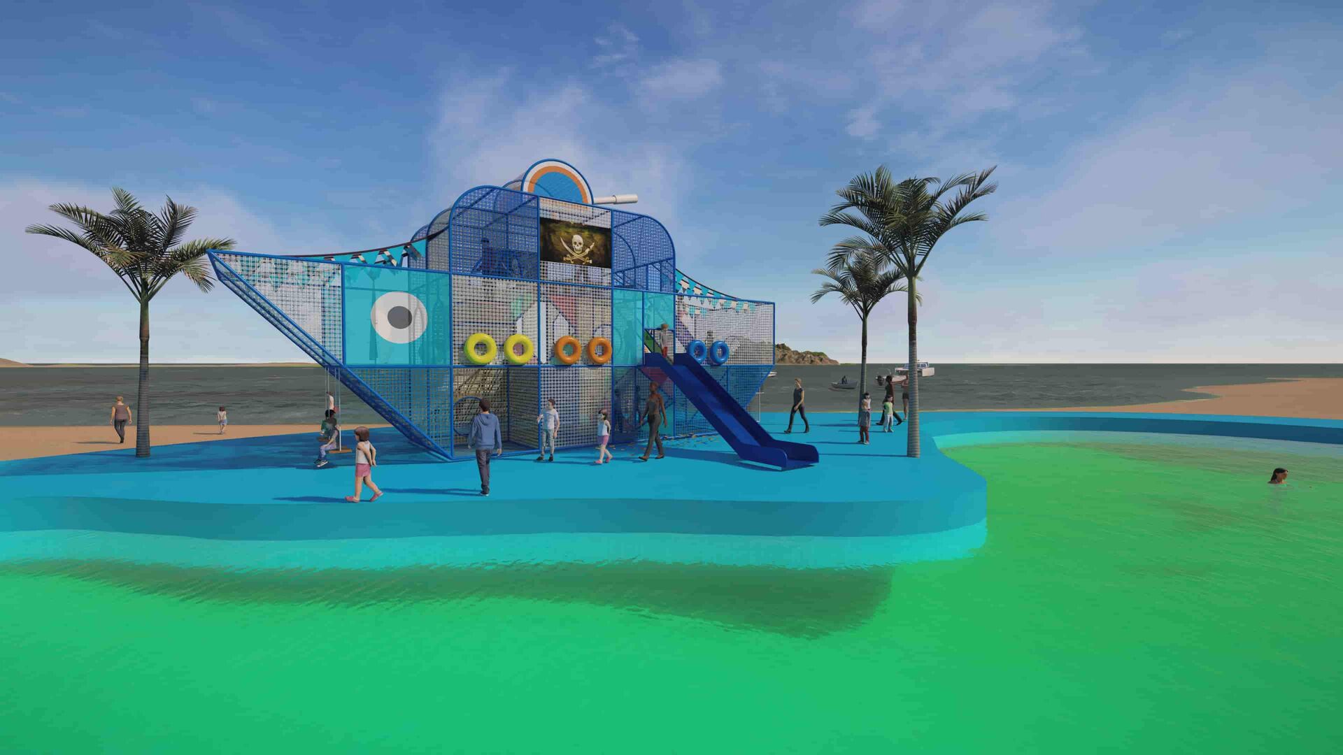 Stereoscopic Trampoline