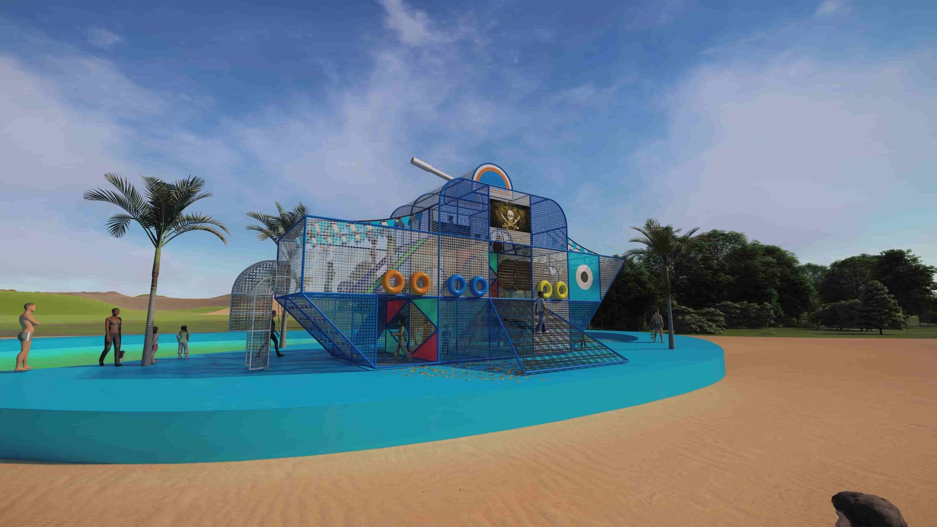 Stereoscopic Trampoline