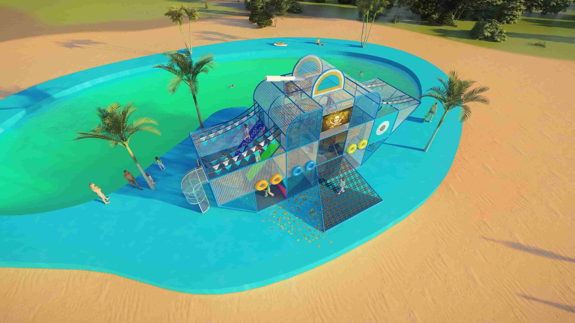 Stereoscopic Trampoline