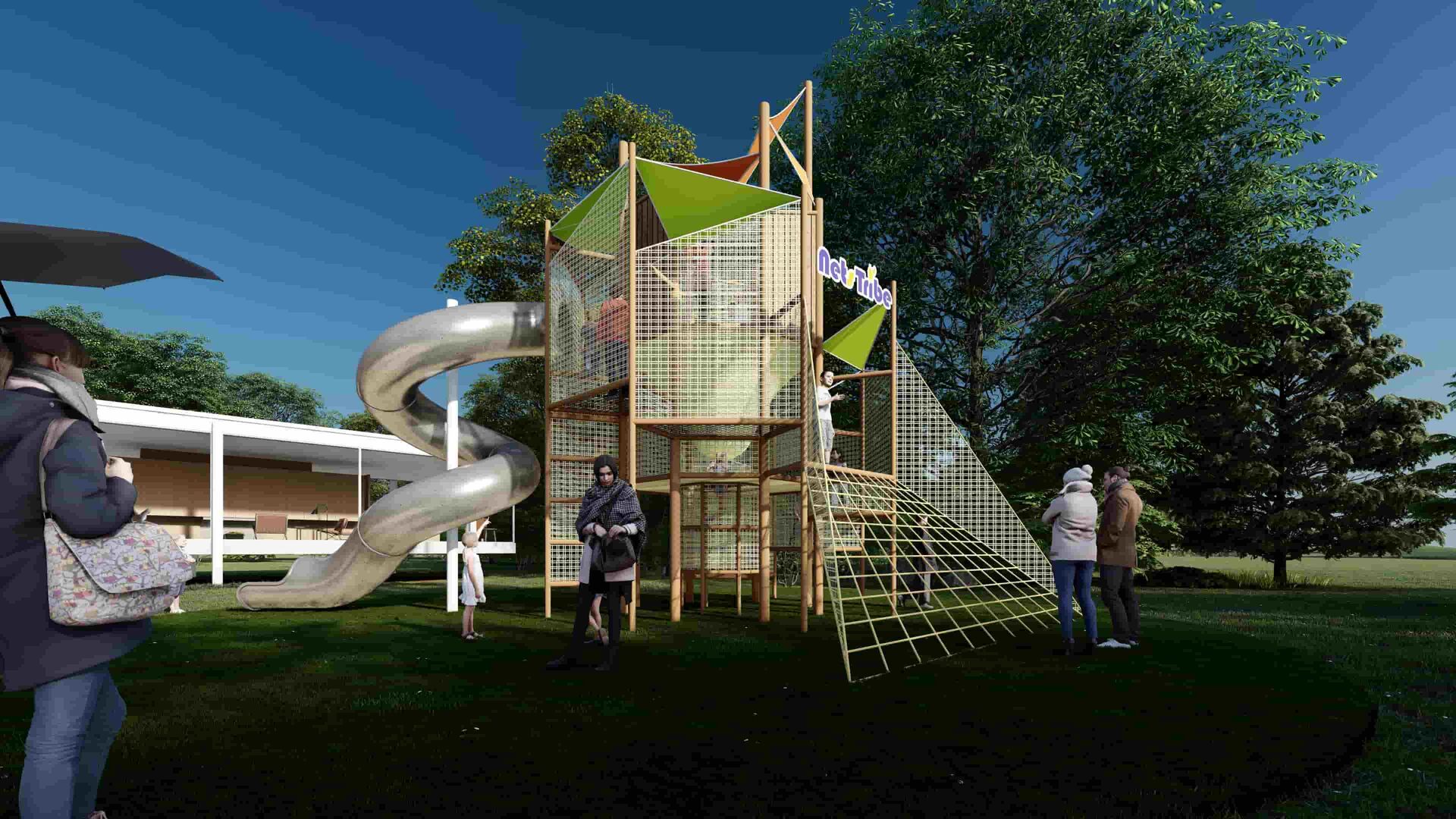 Stereoscopic Trampoline