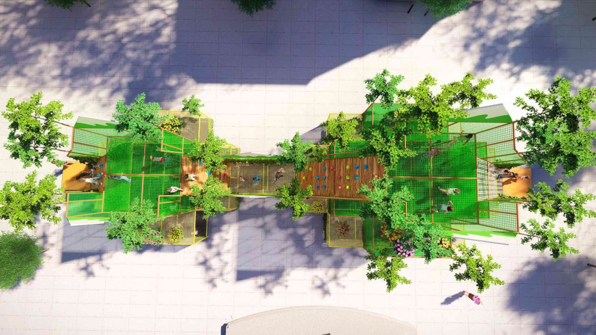 Jungle themed three-dimensional trampoline  (2).jp