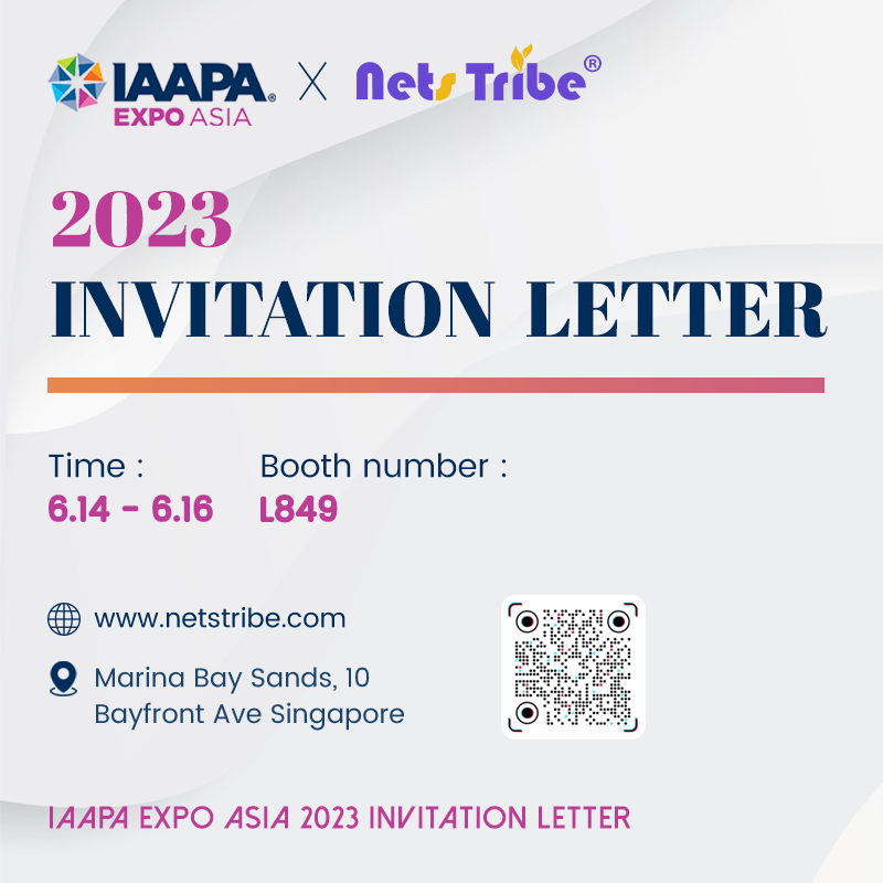 Invitation letter | Netstribe invite you to attend the IAAPA EXPO ASIA (Singapore) from June 14th to 16th