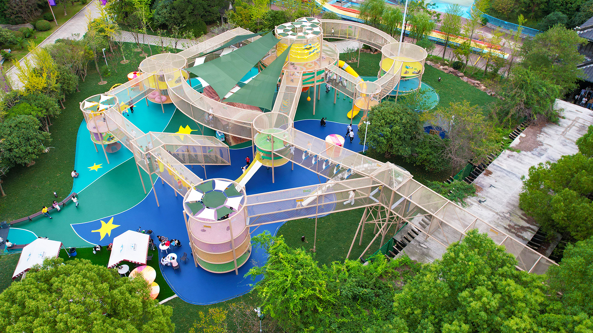 Yancheng Spring and Autumn Paradise in Changzhou, Jiangsu - Rope Net Tribe