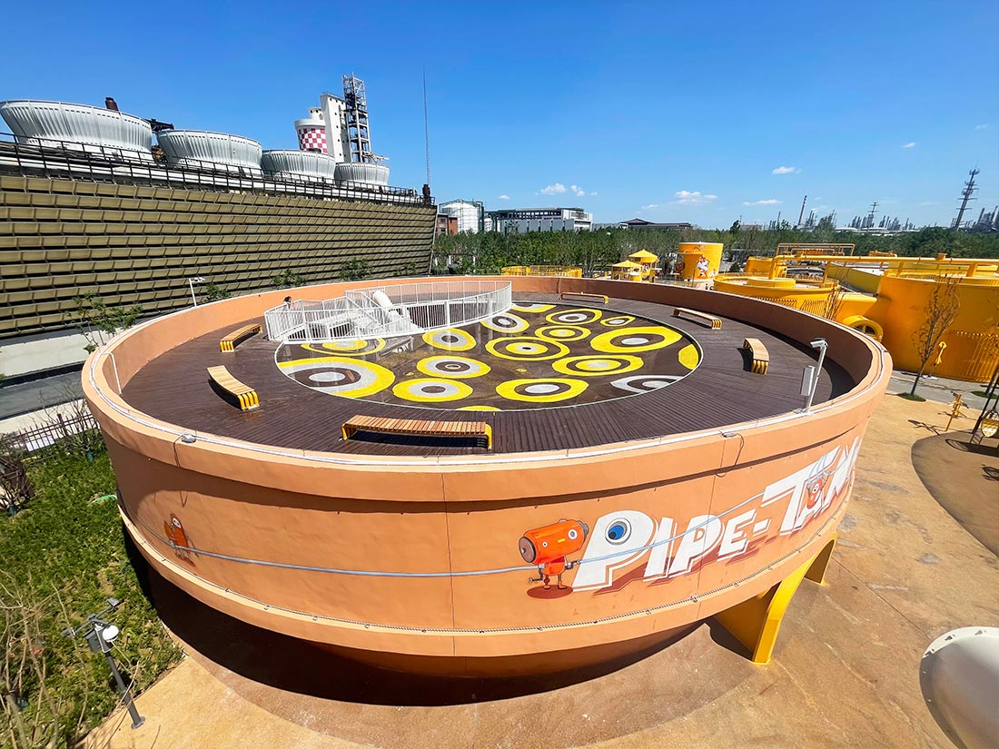 Industrial sites have rejuvenated, and the old factory area has transformed into a popular children's playground.