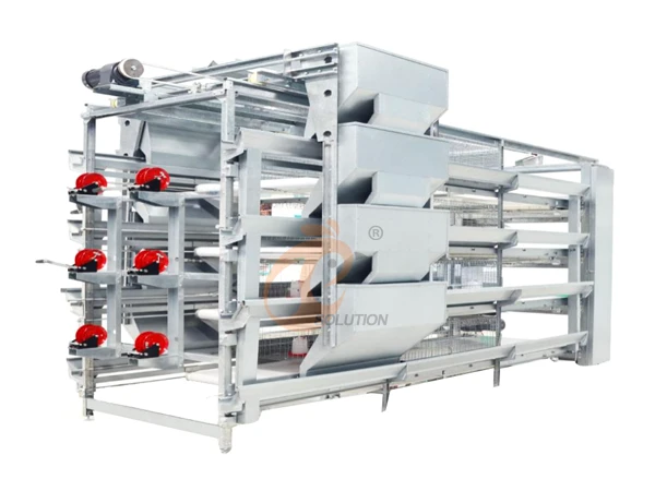 Broiler chicken cage, >30,000 broilers/house, manual broiler harvesting, automatic H type broiler chicken cage