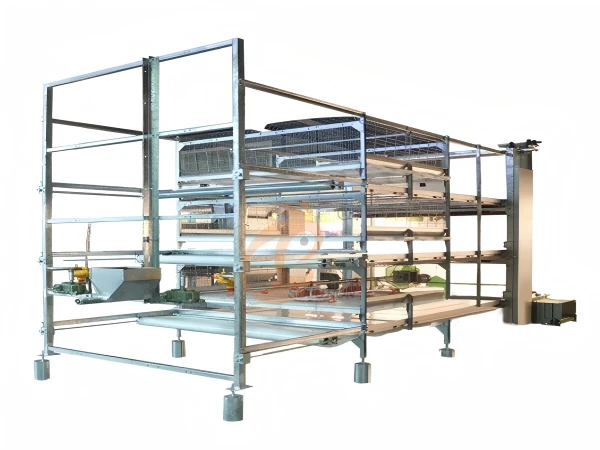 Broiler chicken cage, >30,000 broilers/house, automatic belt broiler harvesting, automatic H type broiler chicken cage