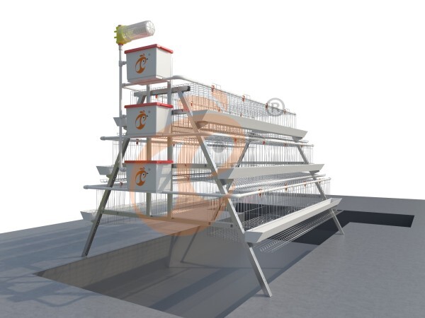 100 - 10,000 Layers A Type Manual Battery Cage