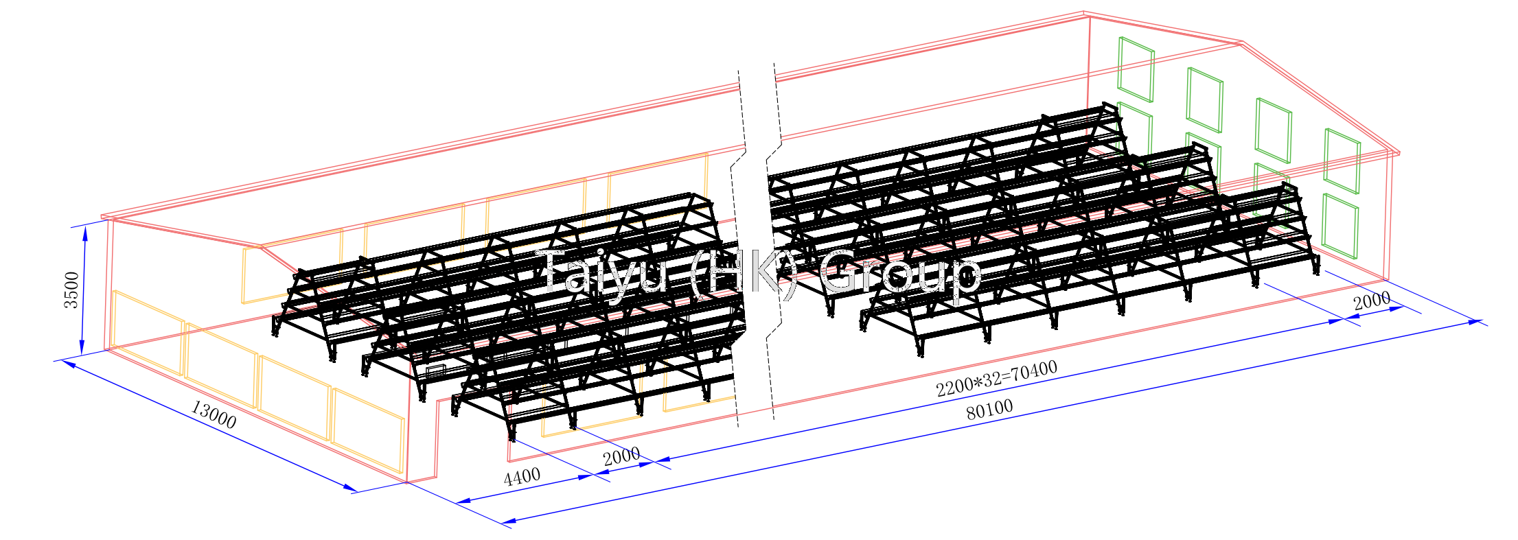 15000 egg laying chicken house drawing (1)