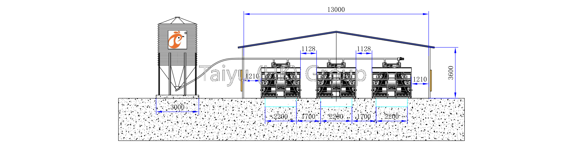 15000 egg laying chicken house drawing (6)