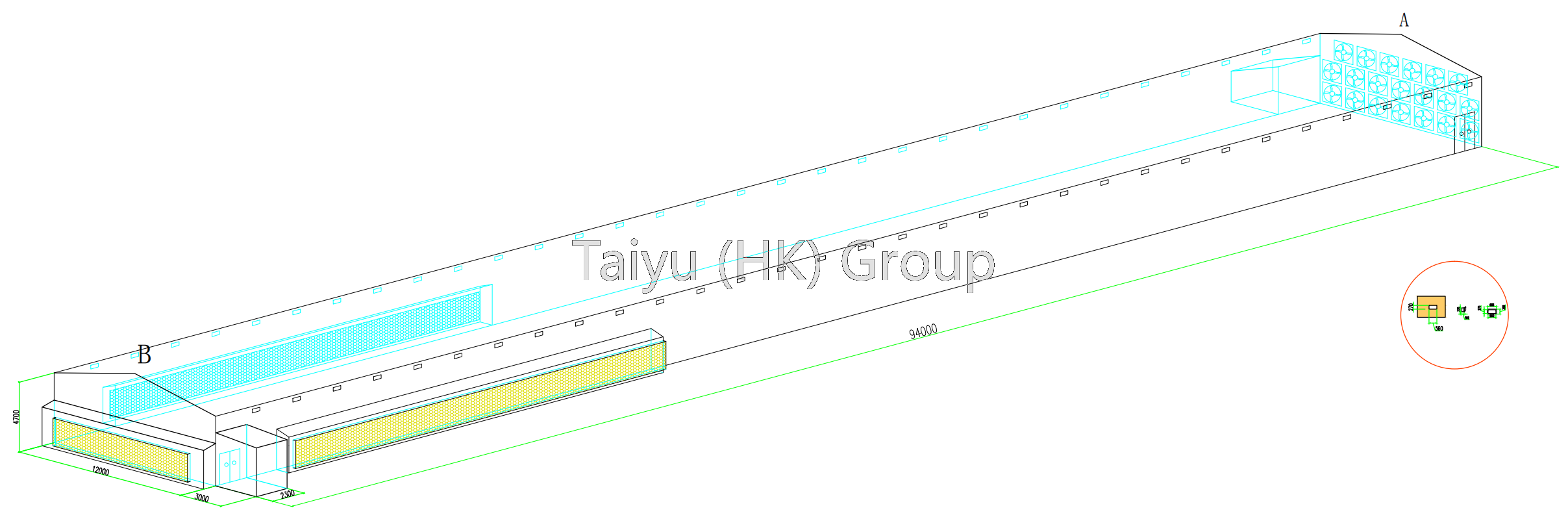 50000 layer chicken house drawing (7)