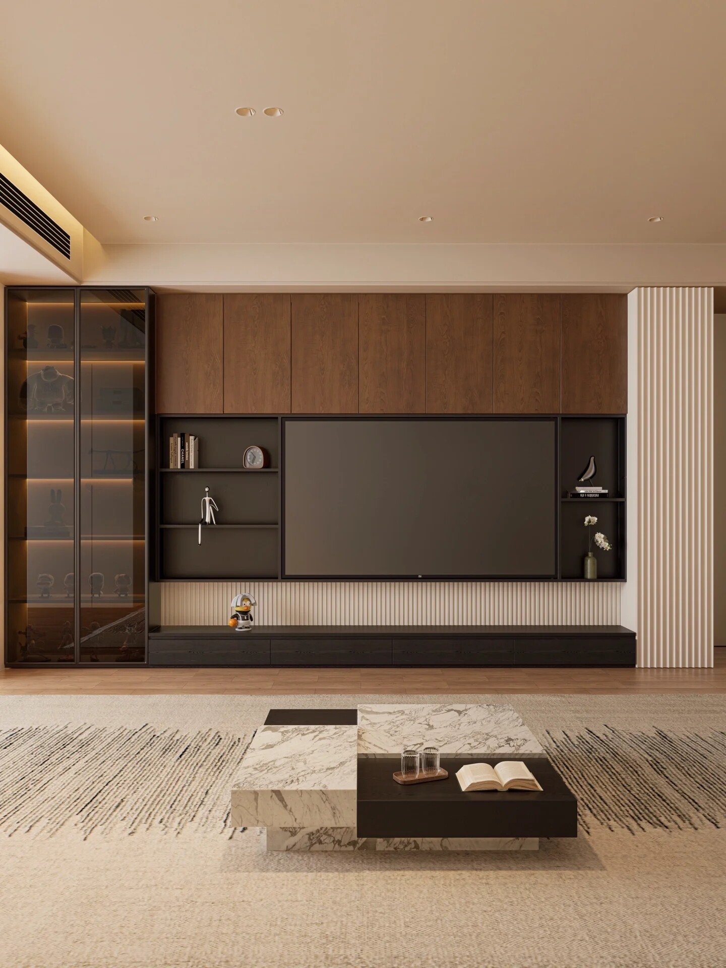 Advantages of choosing a customized panel furniture TV cabinet set: creating a unique living room space