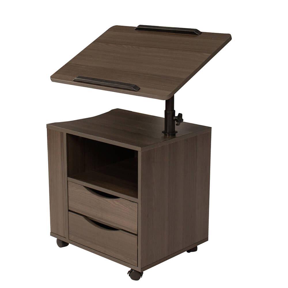 Height Adjustable Overbed End Table