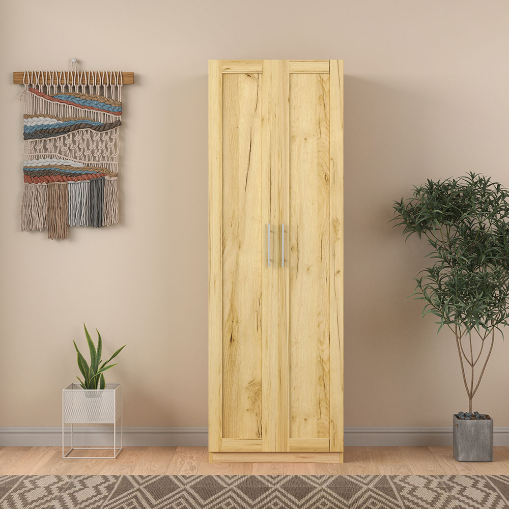 2 Door panel wood wardrobe