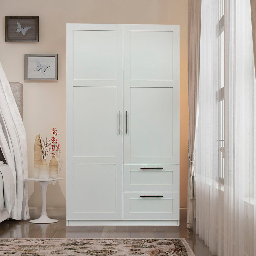 wardrobe and kitchen cabinet with 2 doors