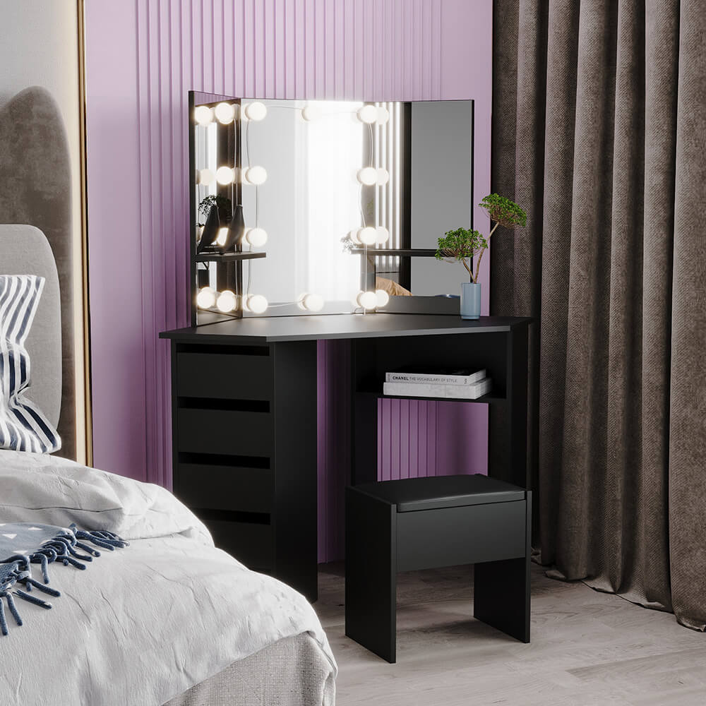 Corner Dressing Table Makeup Desk