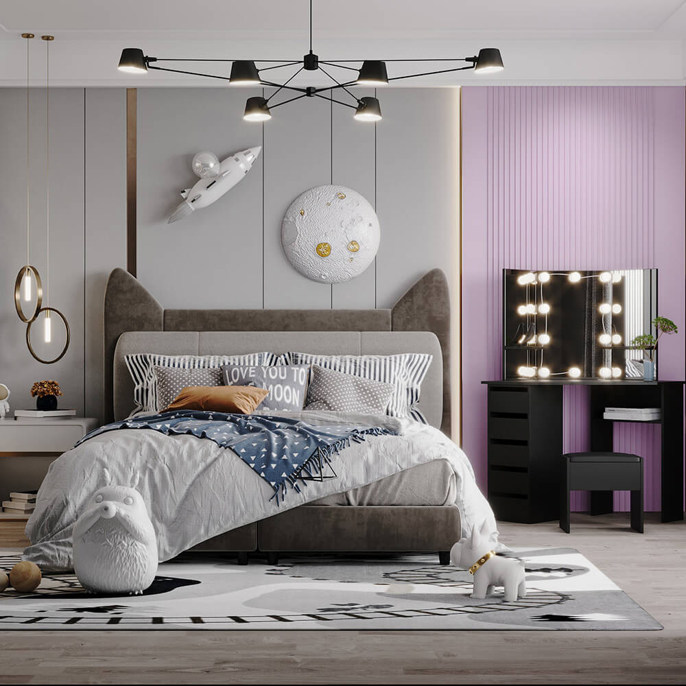 Corner Dressing Table Makeup Desk